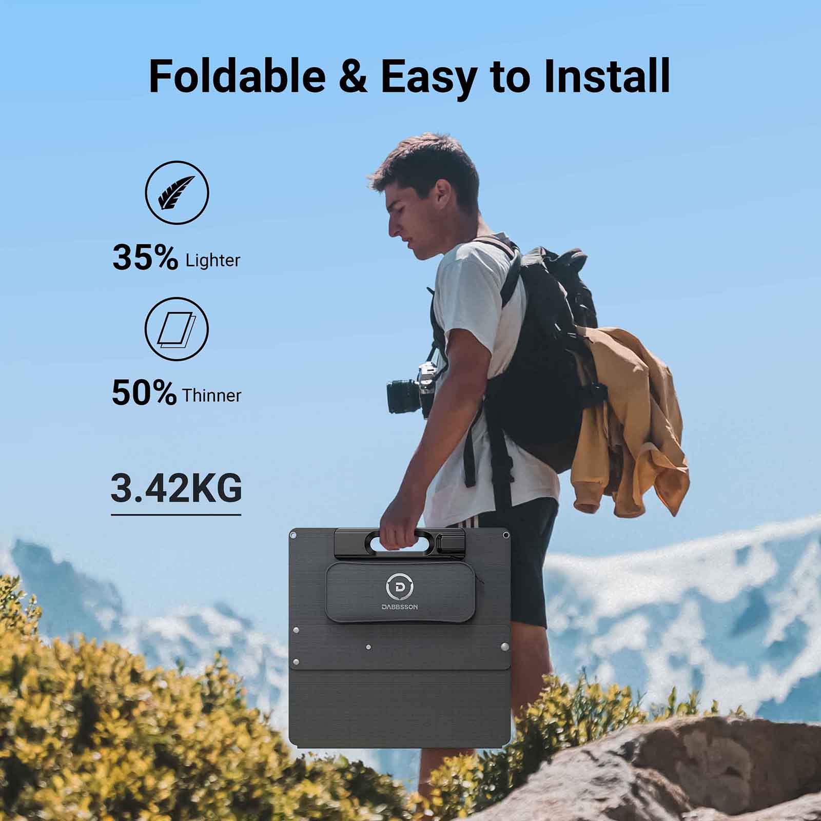 Dabbsson 120W Portable Solar Panel