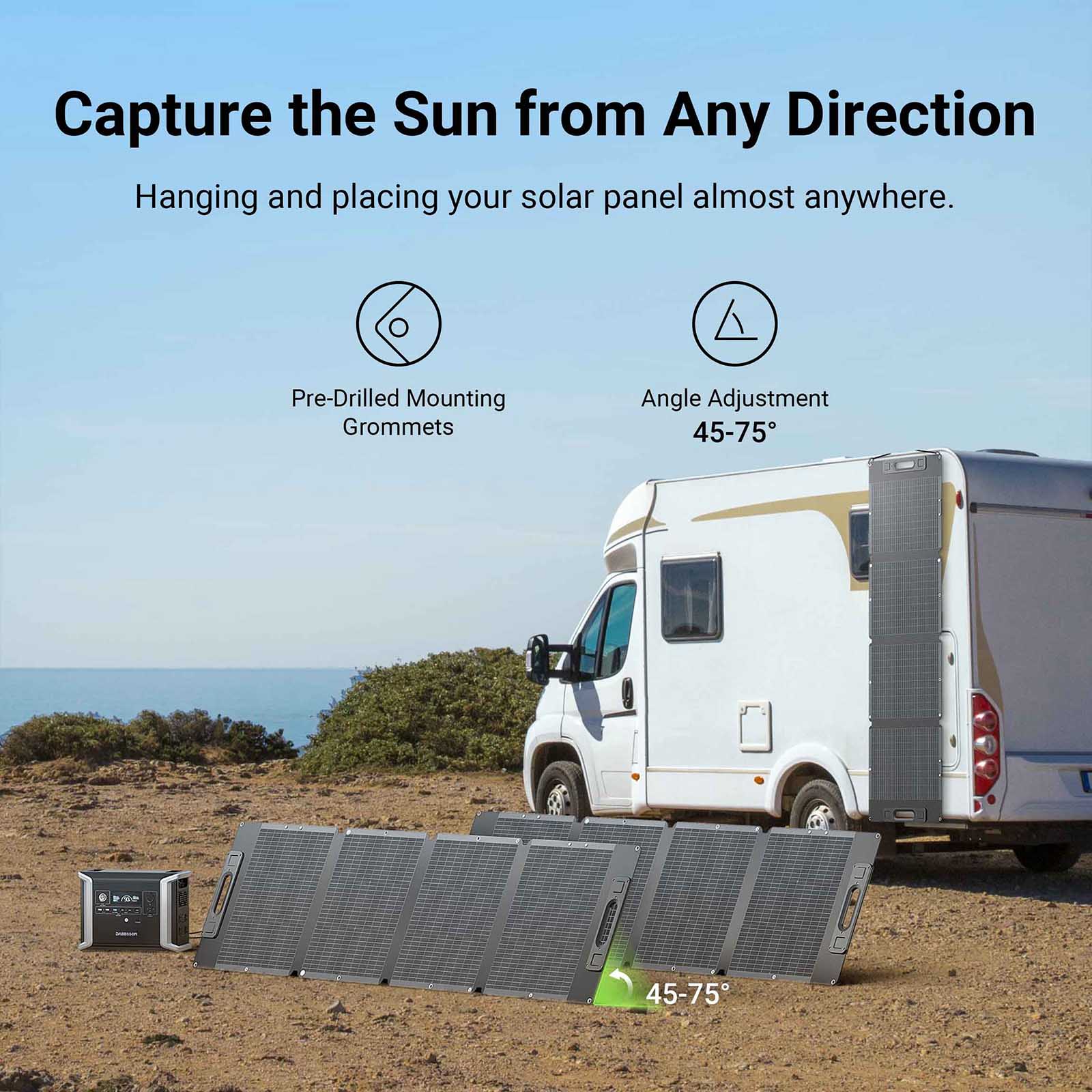 Dabbsson 210W Portable Solar Panel