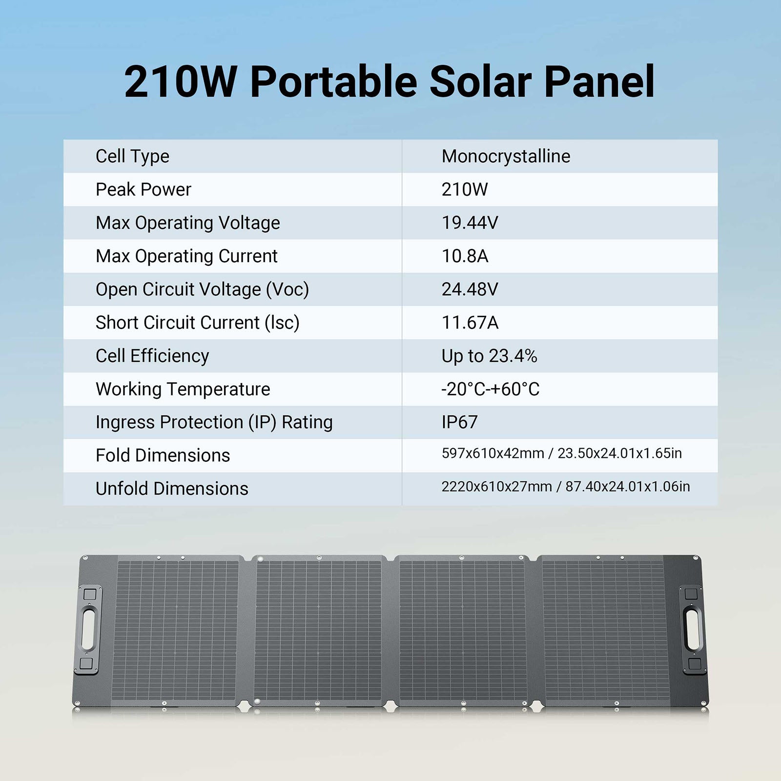Dabbsson 210W Portable Solar Panel