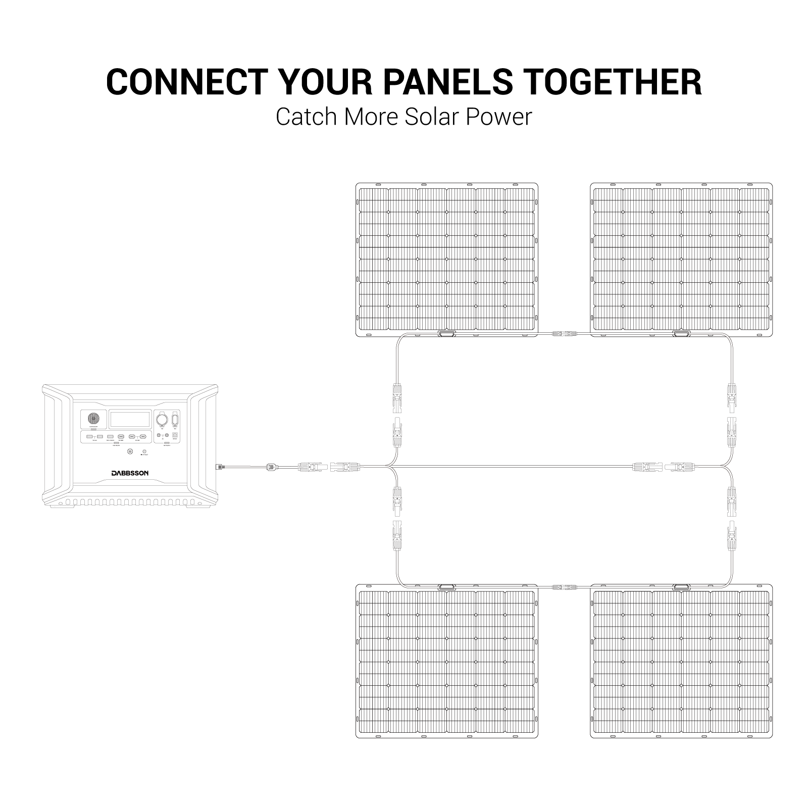 Dabbsson Solar Parallel Connection Cable(2*0.3m)